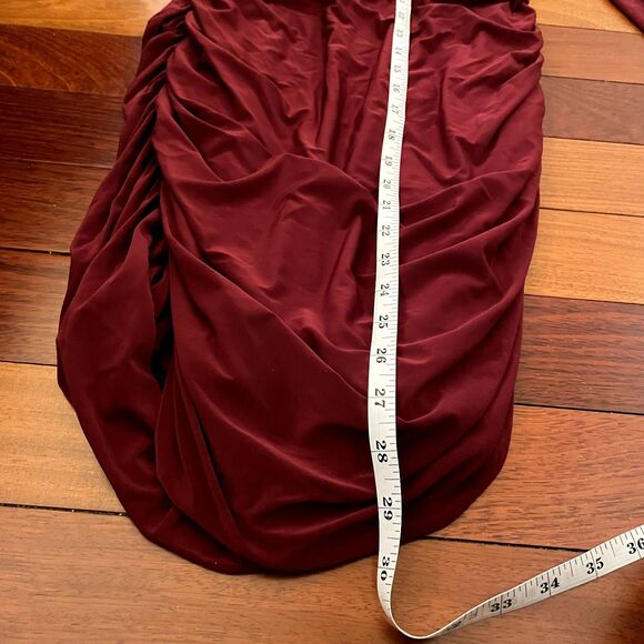 DEB Y2K Mini Dress One Shoulder Romantic Ruched Rhinestone Prom HOCO Sexy - Picture 7 of 9